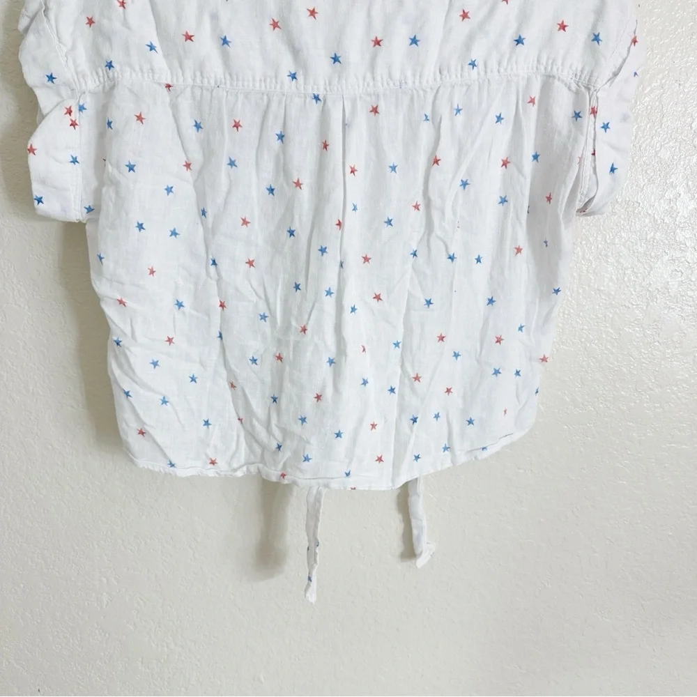 Rails Amelie Tie Front Shirt white size M - Picture 12 of 12